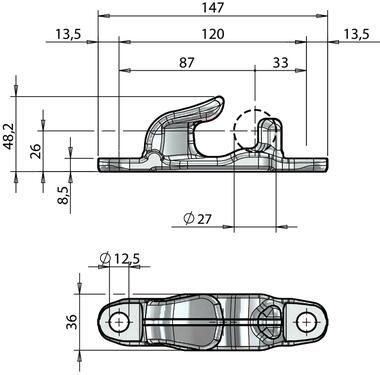 Gegenhalter LH/RH Ø27 PS4 (2)