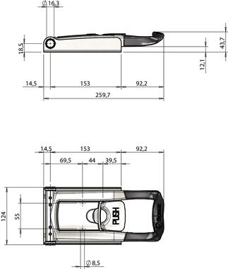 Poignée inox FURGOCAR TORSEO Ø16 SH-X en applique (2)