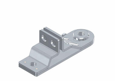 Verrou de poignée 25x8 mm Ø22 acier zingué