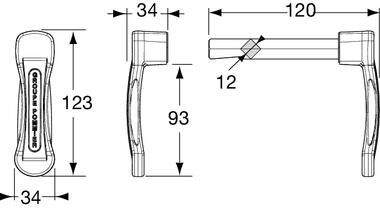 Plastic handle / inner handle set (2)