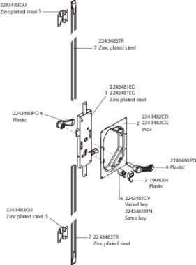 Stainless steel rod lock kit (2)