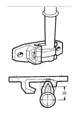 Set of 2 external zinc plated steel kits for tube Ø 15 x 21