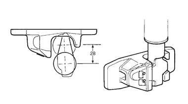 Kit de falleba exterior en acero zincado para tubo Ø 27