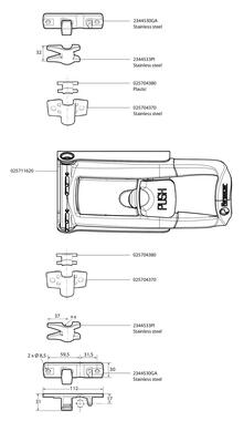 Stainless steel locking gear without Ø16 rod