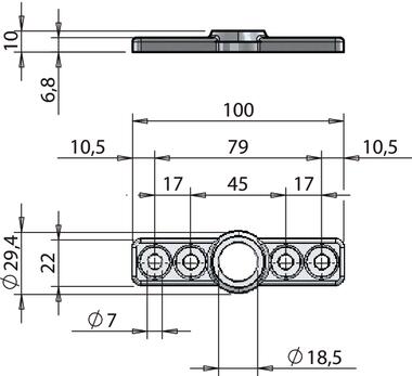 Guide plate for bush Ø18 (2)