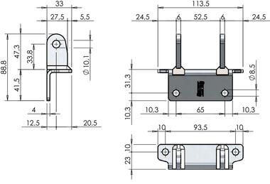 Chape inox équerre 29 mm à visser pour 081005340 (2)