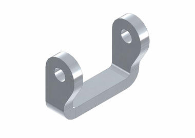 Weld-on U-type bracket 16 mm