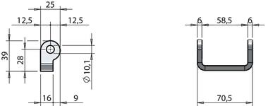 Stainless steel weld-on bracket (2)