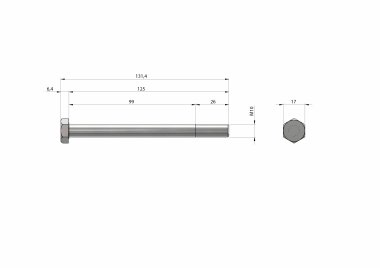 Tornillo con cabeza hexagonal M10x125 (2)