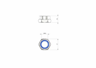 Self-locking nut M10 (2)