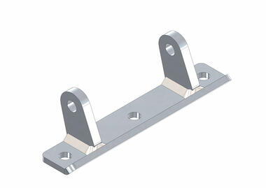 Bolt-on flat base bracket with offset lugs 30 mm