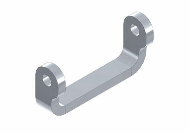 Weld-on U-type bracket 17 mm