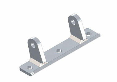 Bolt-on flat base bracket with offset lugs 30 mm (1)