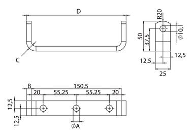 Chape FURGOCAR HK en "U" 8mm à souder ou a visser (2)