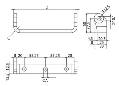 FURGOCAR HK Weld-on or bolt-on offset type bracket (2)
