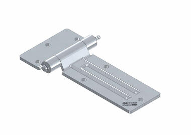 Bisagra lateral plana para puertas grandes con perno engrasador desmontable