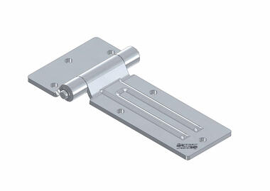 Bisagra lateral plana para puertas grandes con perno desmontable sin engrasador