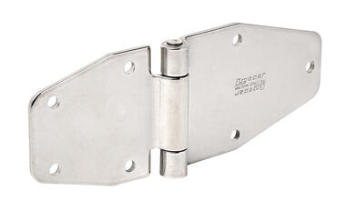 Polished stainless steel hinges