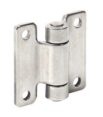 Polished stainless steel hinge