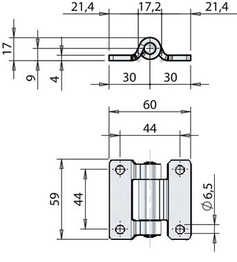 Bisagra lateral plana para puertas  pequeñas en diferentes aplicaciones (2)