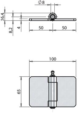 Cerniera a libro con ingrassatore per diverse applicazioni (2)