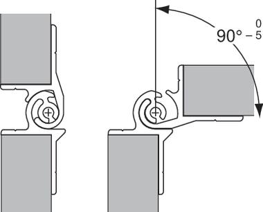 Zawias aluminium anodowane