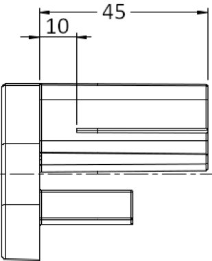 Fermo cerniera, plastica grigia (2)