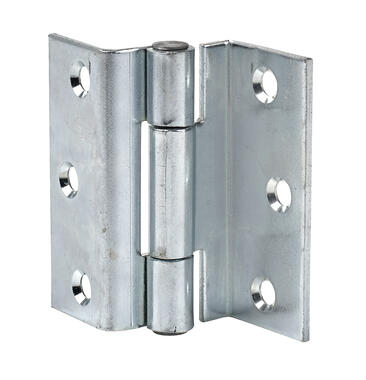 Zinc plated steel hinge, aluminium pin