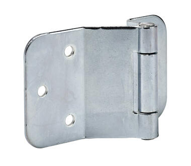 Zinc plated steel hinge, aluminium pin