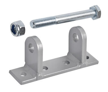 Steel hinge bracket, grey polyester painted