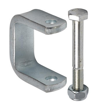 Zinc plated steel hinge bracket weld-on