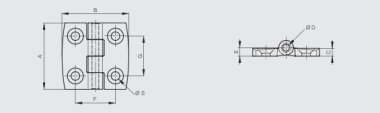 Quadratische Design-Scharniere mit Senkbohrungen (2)