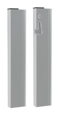 Perfil cerradero de aluminio anodizado para cierre con pestillo horizontal