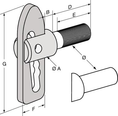 Antiluce fastener, with nuts and washers (*) (2)