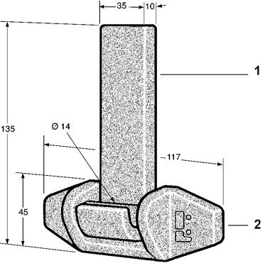 Complete removable hinge, self colour steel (2)