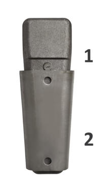 Pied de rancher complet pour poteau 80 x 30 x 3 mm (1)