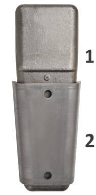 Pied de rancher complet pour poteau 100 x 40 x 4 mm (1)