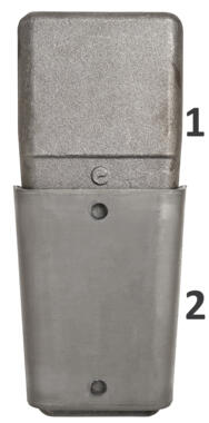 Pied de rancher complet pour poteau 120 x 30 x 4 mm (1)