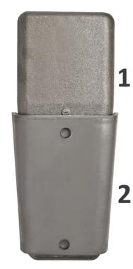 Pied de rancher complet pour poteau 110 x 30 x 4 mm (1)