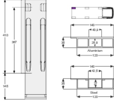 K20 400 - Poteau arrière K20 400mm gauche BBD (1)