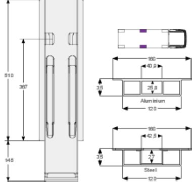 K20 500 - Poteau latéral K20 500mm (1)