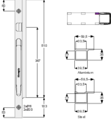 K20 500 - Poteau avant K20 500mm gauche (1)