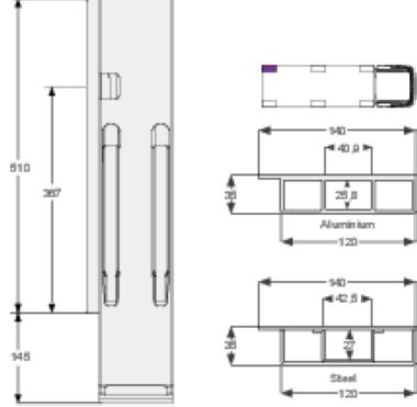 K20 500 - Tylny słupek K20 500mm lewy BBE (1)