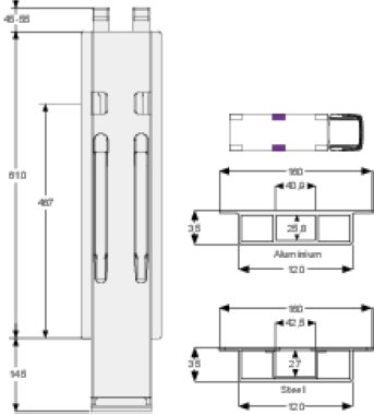 K20 600 - Side pillar K20 600mm for kinnetop (1)