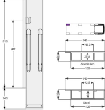 K20 600 - Tylny słupek K20 600mm lewy BBE (1)