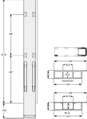 K20 1000 - Rear pillar K20 1000mm right BBD