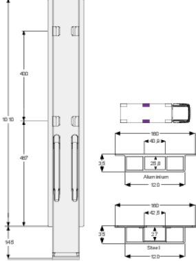 K20 1000 - Side pillar K20 1000mm (1)