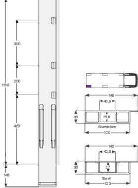 K20 1100 - Rear pillar K20 1100mm right BBE (1)