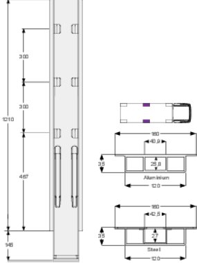 K20 1200 - Side pillar K20 1200mm