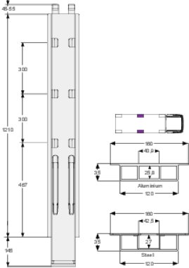 K20 1200 - Side pillar K20 1200mm for kinnetop